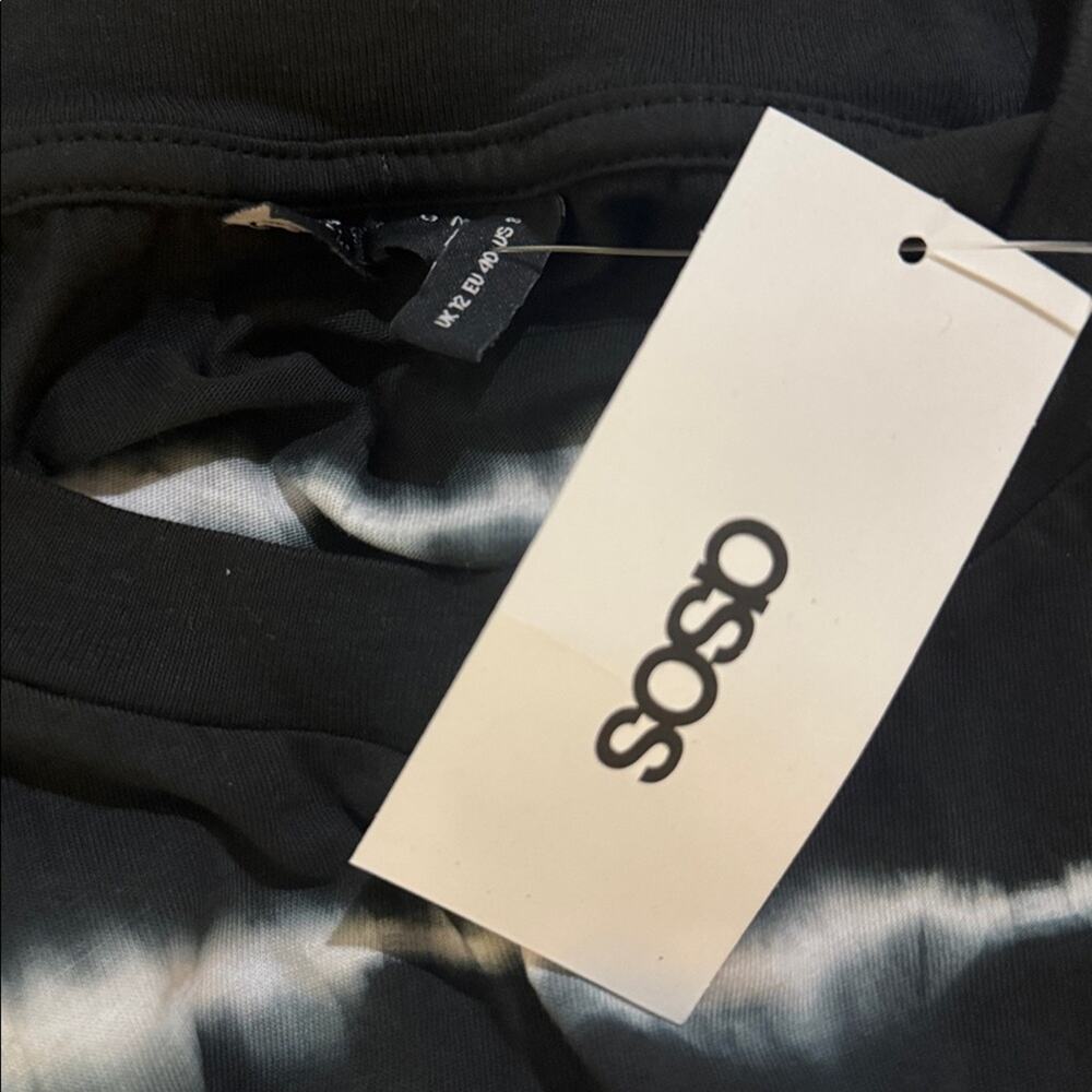 ASOS Design Oversized T-Shirt in Black Tie Dye Stripe - 8 - Picture 6 of 6